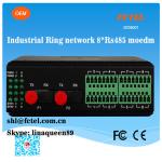 Industrial Ring Network 8*RS485 Fiber Modem