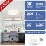 2- 1stshine Energy Saving Silent Bladeless LED Ceiling Fan with Smart Remote