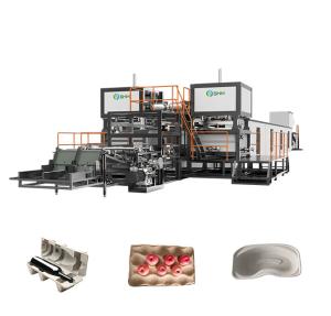 China Automatic Fiber Molding Machine Packaging Fruit Tray Forming Equipment factory