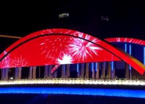China SMD3535 Outdoor Transparent Led Display 1200CD/Sqm DC48V FCC Indoor Led Video Wall factory