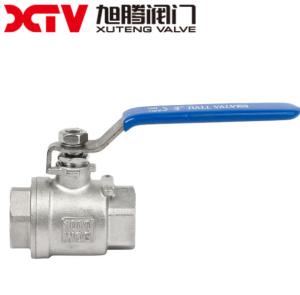 China Thread Connection 2PC NPT Internal Thread Forged Steel Material Floating Ball Valve factory