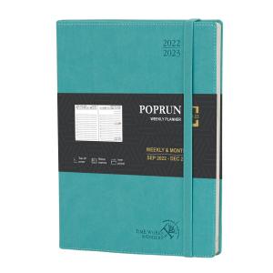 China 8.75'' X 10.5'' Large Academic Planner Custom Turquoise Casebound factory