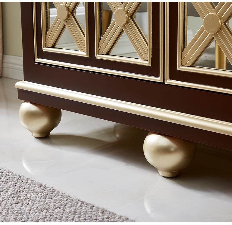 European Neoclassical Hotel Room Cabinets Solid Wood Living Room Against The Wall Storage Cabinet