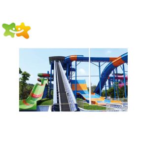 China Classic Speed Water Slide , Splash Water Slide Customized Variable Slope Spiral Design on sale