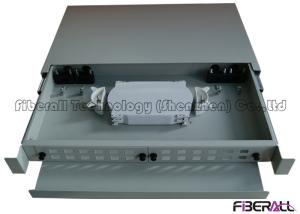 China Fiber Optic Rack Mount Patch Panels , 1U Fiber Patch Panel Customized Pigtail factory