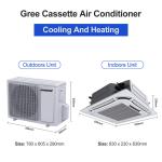Solar Air Conditioner 36000 Btu 24000Btu Ceiling Cassette Air Conditioner 6Hp