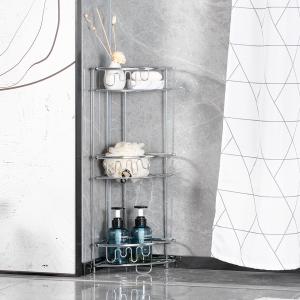 China Triple Tier Stainless Steel Corner Shower Shelves bathroom storage rack Custom factory