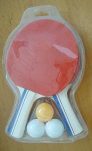 China Poplar Wood Small Table Tennis Set Reversed Rubber Orange Sponge For Beginner factory