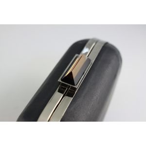 Acrylic Closure Silver Egg Shape Box Clutch Frame Lady Wallet Frame