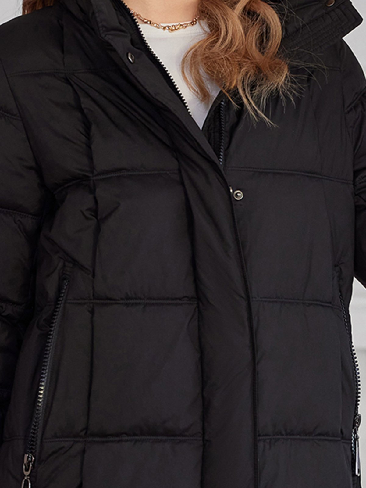 Mid Length Detachable Hood Thickened Down / Cotton Jacket, classic coat, nice colour, for daily wear, warm coat