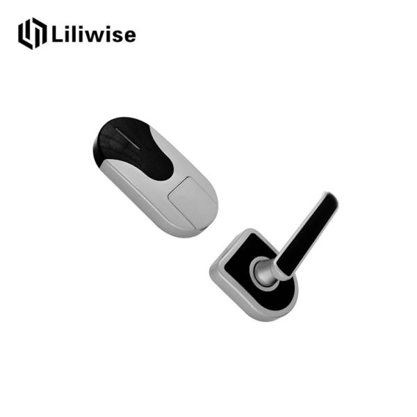 Silver Hotel Electronic Door Locks Zinc Alloy 6V Working Voltage 200 Cards Data