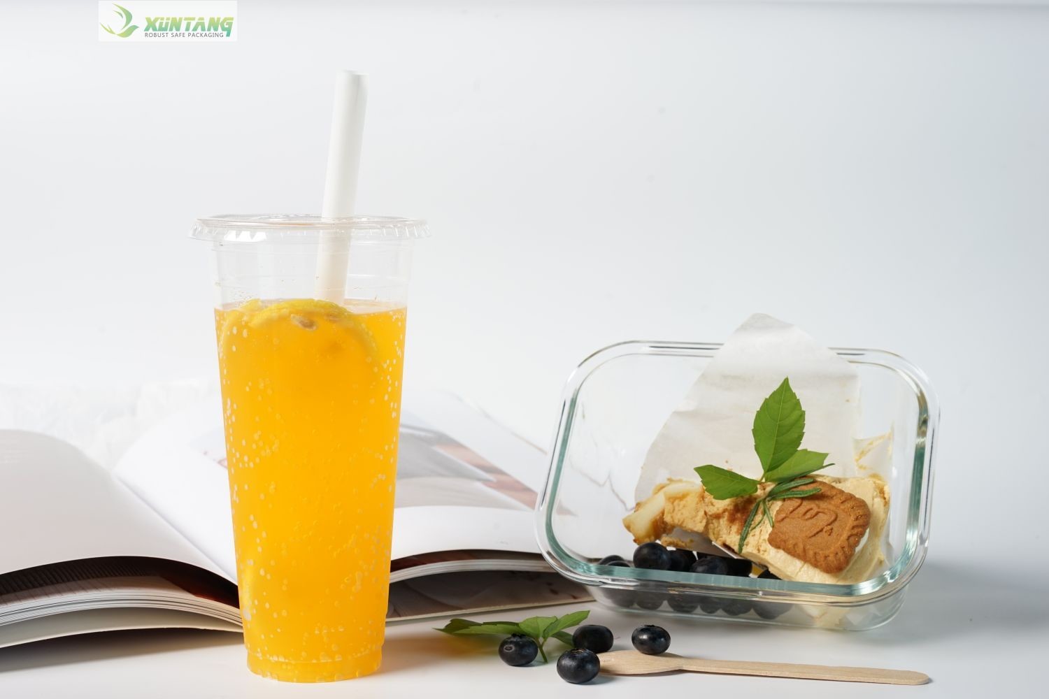 Flat 90mm Cold Drink PLA Lids Disposable Transparent