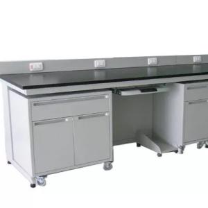 China Polypropylene Laboratory Island Bench Stainless Steel Wood Lab Workstation Bench factory