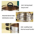 Best Selling Silver Two Layers Pot Stainless Steel Saucepot Food Steamer Pots