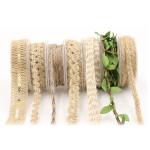 Garment Decoration Jute Rope Ribbon Gift Packing Wired Burlap Ribbon