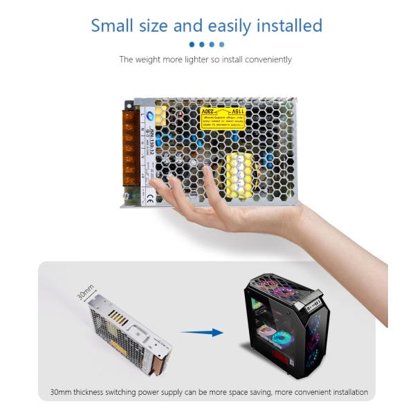 90% Efficiency 150W LED Strip Driver 12v Short Circuit Protection