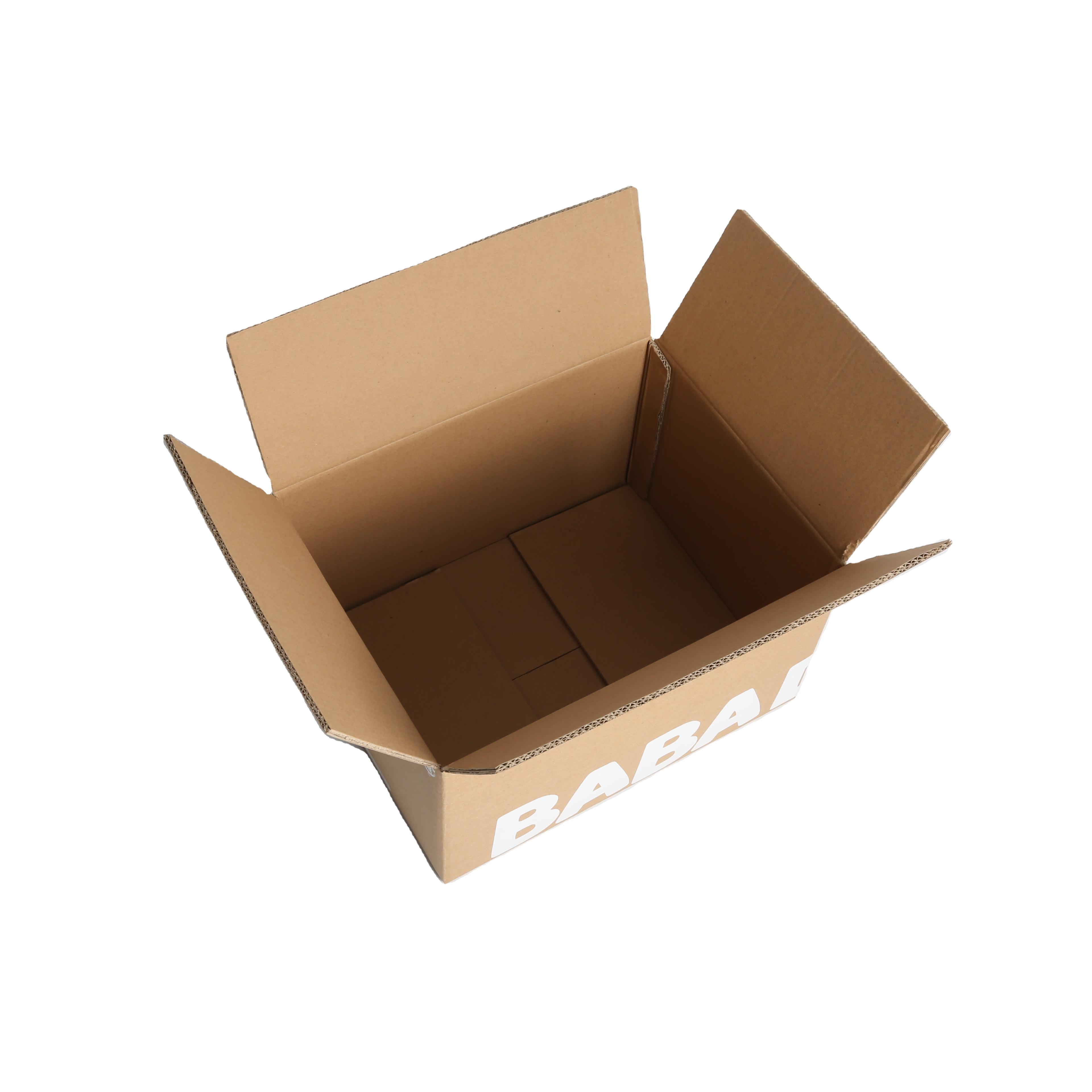 White Ink Moving Packaging Kraft Corrugated Cardboard Shipping Cartons for Perfume Gifts