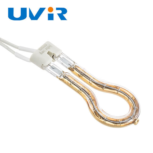 Gold Reflector Ring Infrared Lamps , 115V 200W Short Wave Heat Lamp