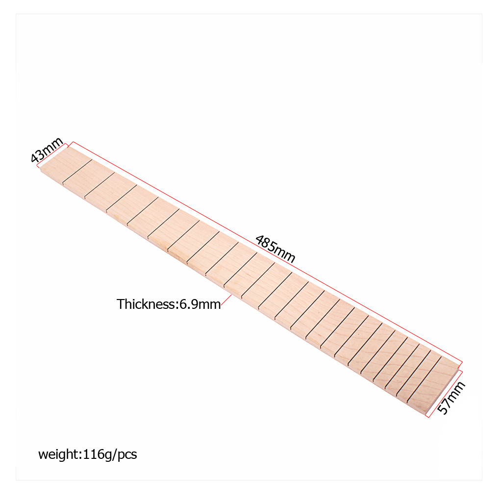 Maple Wood Fretboard Replacement 485mm Fingerboard 22 Fret Electrical Guitar Parts