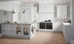 60 Inch Contrasting Kitchen Island And Cabinets With Lazy Susan Basket
