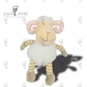 China Soft PP Cotton Fabric Dog Toys Stuffed Plush Child Friendly Pets Dog Toy Goat factory