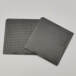 China ROHS Black Stable Flatness PC 2 inch 4'' Waffle Pack Chip Trays For Electronic Die factory