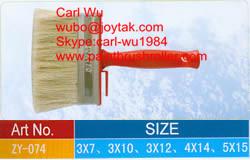 China Natural bristle Chinese bristle synthetic mix shed fence ceiling wall paint brush wood plastic handle 5 inch WB-023 factory