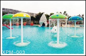 China Customized Fiberglass, PVC Spray Mushroom Aqua Park Equipment For 3 - 5 Persons factory