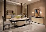 Storage Cabinet French Style Marble Top Black And White Dining Room Sideboard