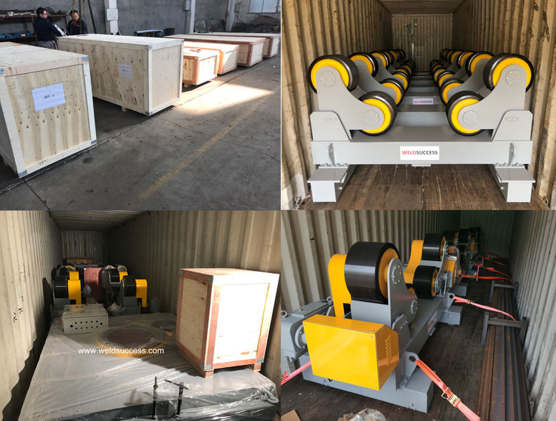 50 Ton Self Aligning Pipe Welding Rotator Rollers With Foot Pedal