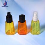 PET Clear Lotion Bottle Cosmetic Hair Oil Empty Bottle 70ml With Black Pump Head