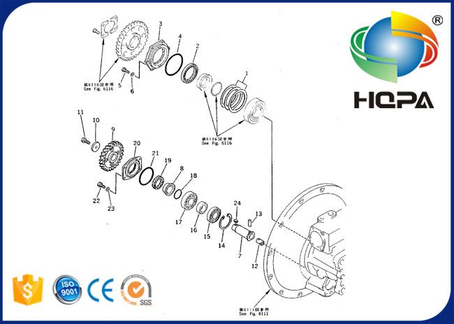 708-27-04023KT 708-27-04023 Hydraulic Main Pump Seal Kit for Komatsu PC400LC