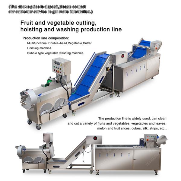 Fruit and vegetable cutting, hoisting and washing production line Fruit Vegetable FOOD processing production Machine