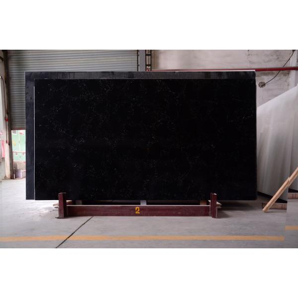 Acid Resistant Solid Black Quartz Countertops With NSF SGS Certification