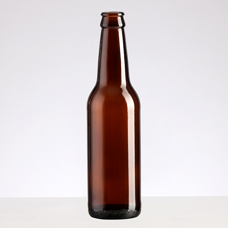 250ml 330ml 500ml 1L Empty Glass Beer Bottles Custom Amber Brown Blue with Crown Cap