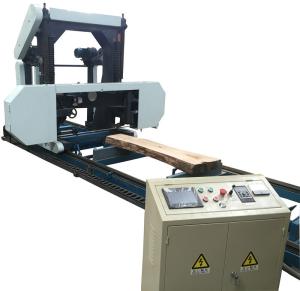 China Automaic portable sawmill wood cutting band saw machine with auto feeding advance factory