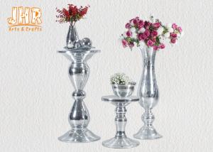 China Lightweight Glass Fiberglass Furniture Pedestal Plant Stand Round Corner Table factory
