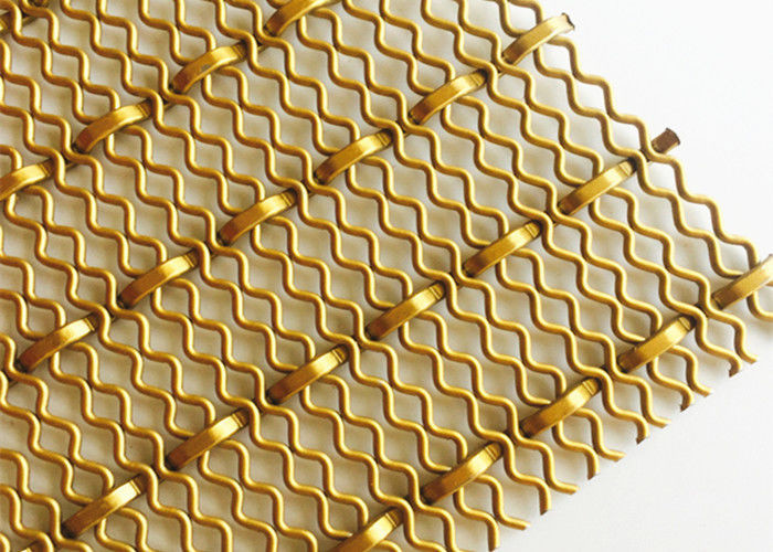 1.2m 1m Architectural Metal Mesh Powder Coated Corrosion Resistance