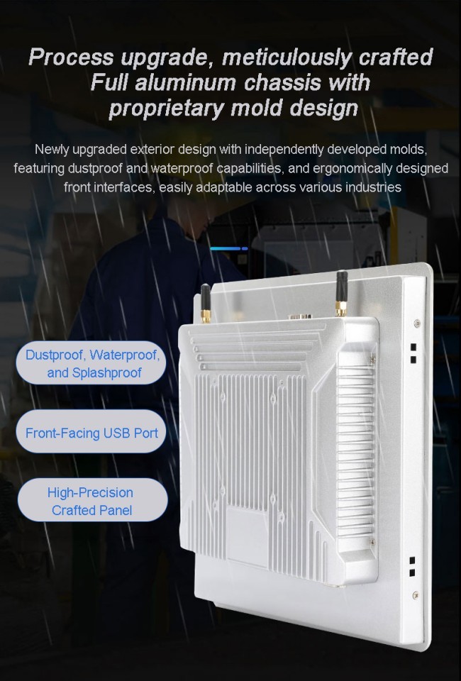 21.5 Inch Touch Screen Monitor Panel PC Embedded Aluminum Alloy Industrial Computers with High Tech
