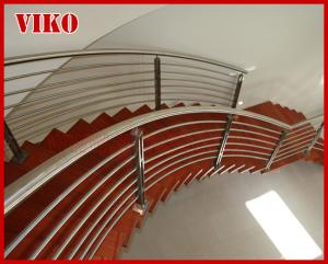 China Steel Cable Stair VK85SC 304 Stainless Steel Handrail Treed American Oak Carbon Steel Powder-coate Aluminum factory
