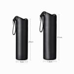 Black PU Leather Champagne Bottle Sleeves With Strap