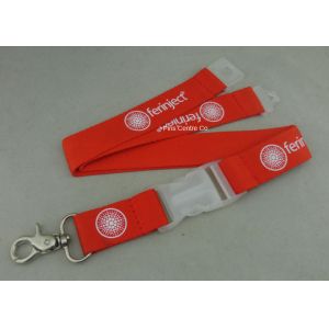 Silk Screen Printing Polyester Promotional Lanyards , Customized Sublimation