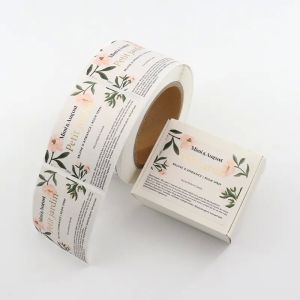 Waterproof Custom Cosmetic Labels Gold Foil Vinyl Stickers Roll