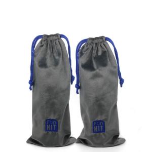 China 10x15cm Velvet Fabric Drawstring Gift Bags Logo Embroidered factory