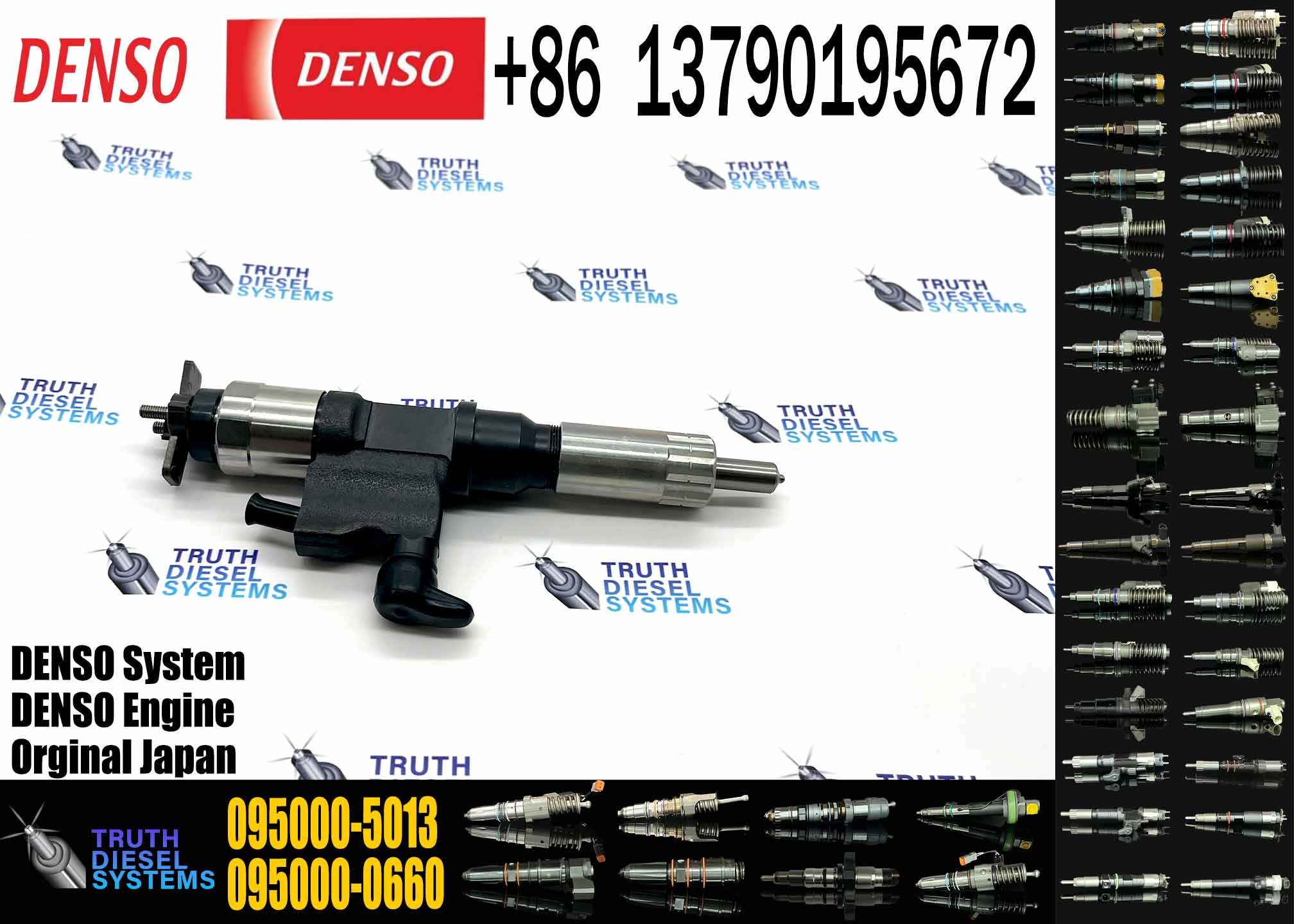 High Quality Common Rail Injector 095000-5011 095000-5012 095000-5013 for 4HK1 6HK1 Diesel Nozzle Assembly