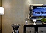 Good Lightfastness Modern Removable Wallpaper Gray Gold with Natural Plant