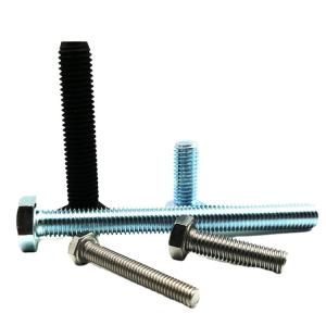China Stainless steel hex bolts black hex bolts galvanized hex bolts factory