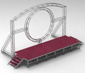 China DMX One Channel Aluminum Rotary Circle Stage Llighting Truss For Dj Moving Head LED factory
