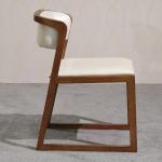 Multi Purpose Use Modern Wood Dining Chairs With Leather Seats And Back