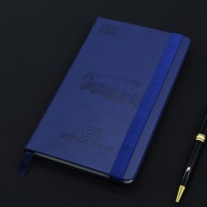 Calendar Softcover Dotted Notebook , Pretty Journals Notebooks With Elastic Band